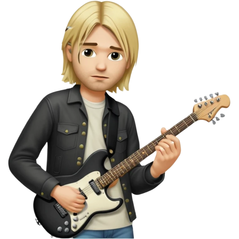 KURT COBIN/NIRVANA NO SHOW DE ROCK COM A GUITARRA ELETRICA emoji