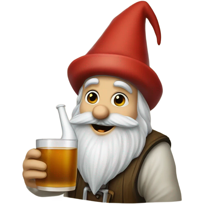 gnome pouring some rum out emoji
