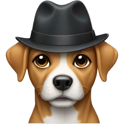 dog with hat emoji