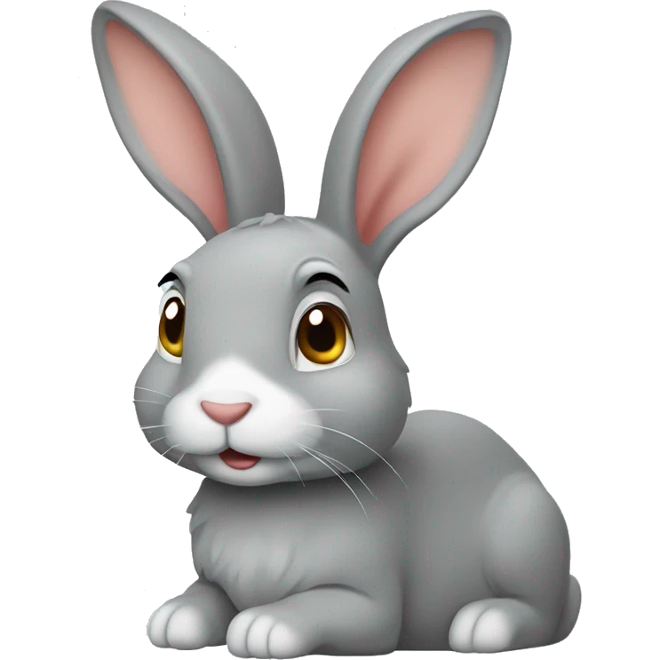 grey european ￼rabbit emoji