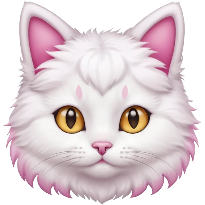 cute cat white shot hair more cute emoji