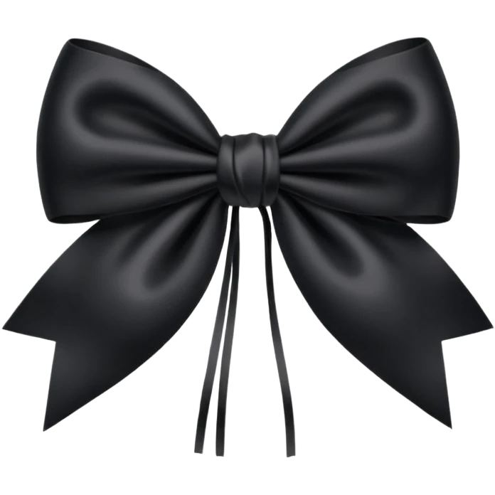 Black bow emoji