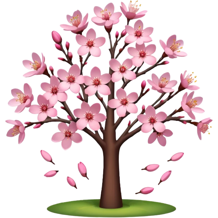 pink cherry blossom tree emoji