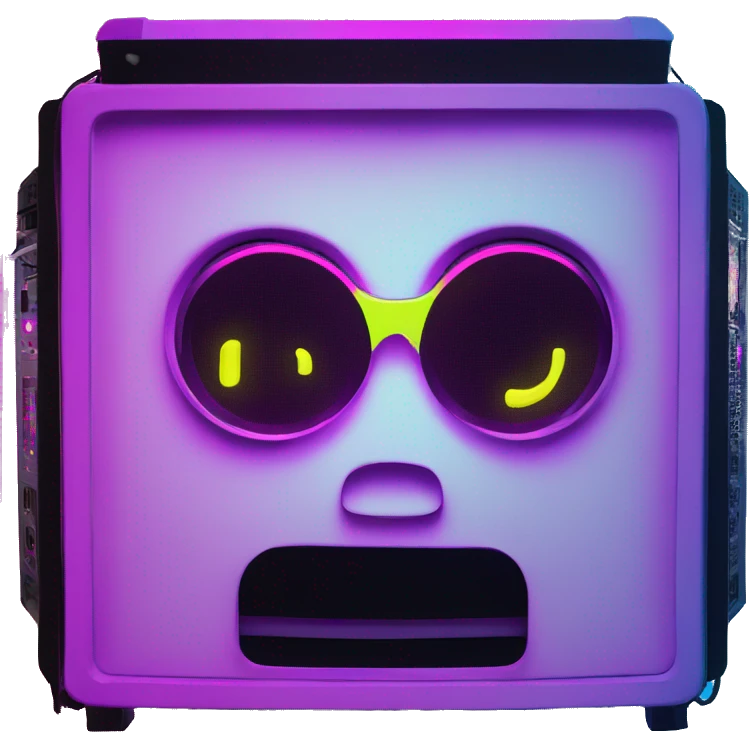 Neon RGB Gaming PC emoji