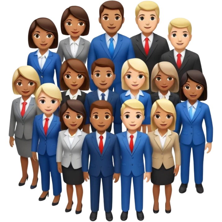 isometric people dressed as realtors emoji