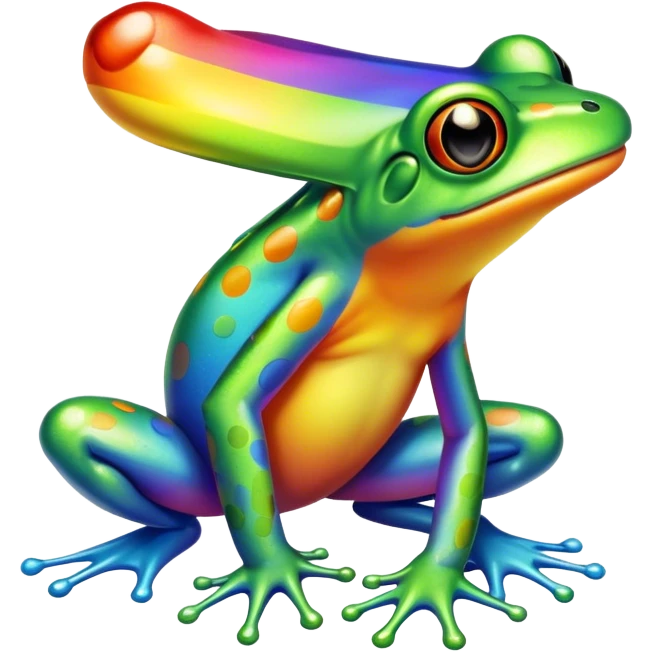 Rainbow frog emoji