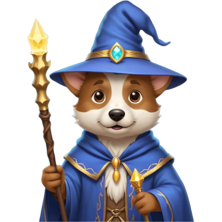 Dog wizard emoji