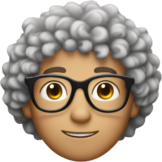 curly boy with glasses emoji