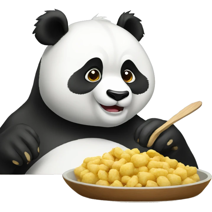 Panda esting food emoji