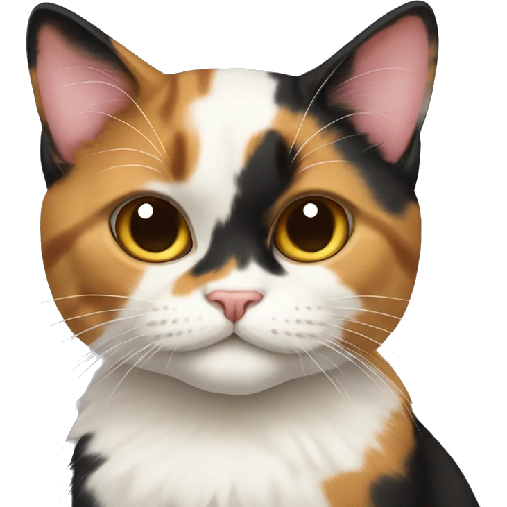 calico cat with a bow  emoji