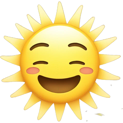 sunshine with sparkles  emoji