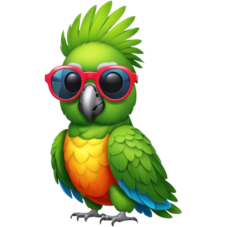Parrot with cool sunglasses emoji