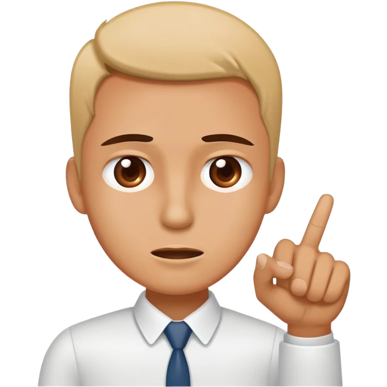 A person pointing at a painful spot or problem area, business pain point concept emoji