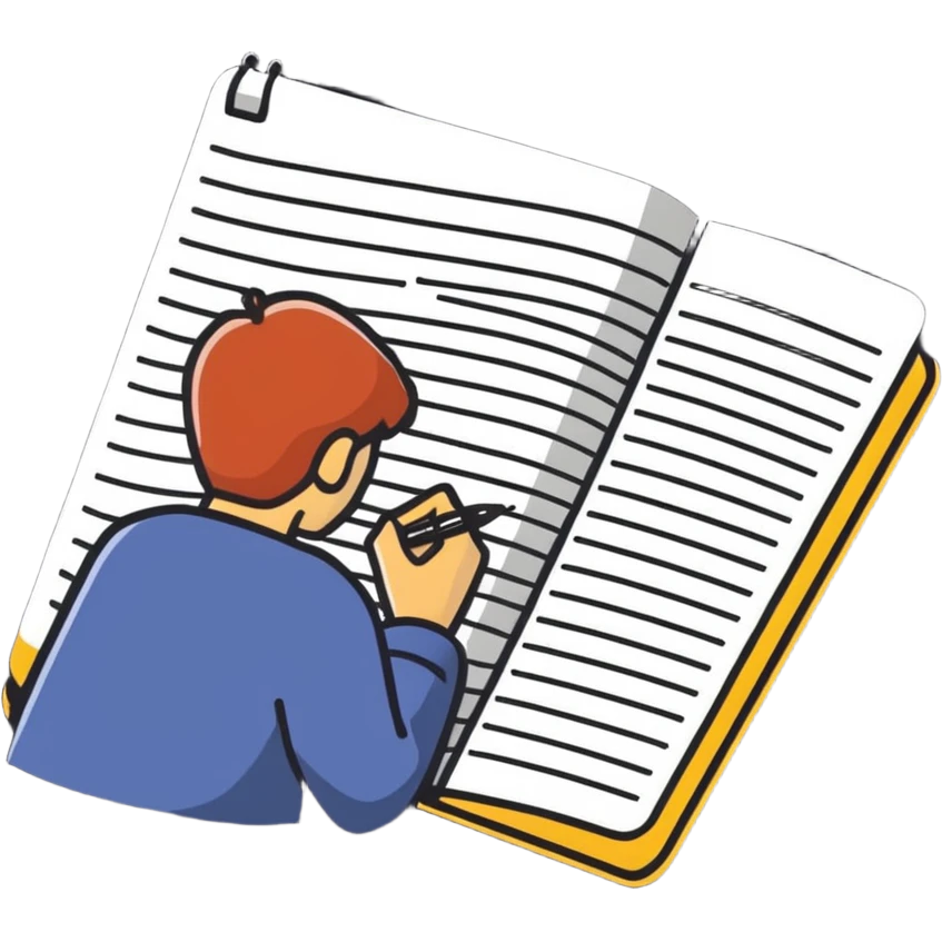 a human writing in a notebook emoji
