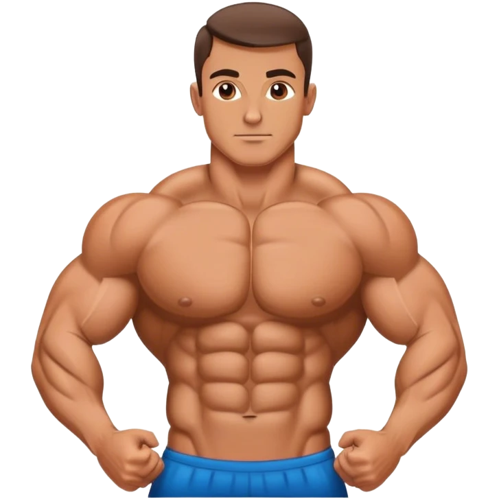 bodybuilder laying down abs exercise emoji