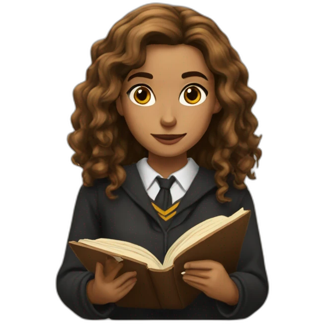 Hermione studing emoji