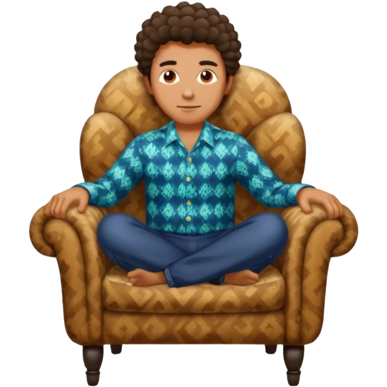 man with coily chairs emoji