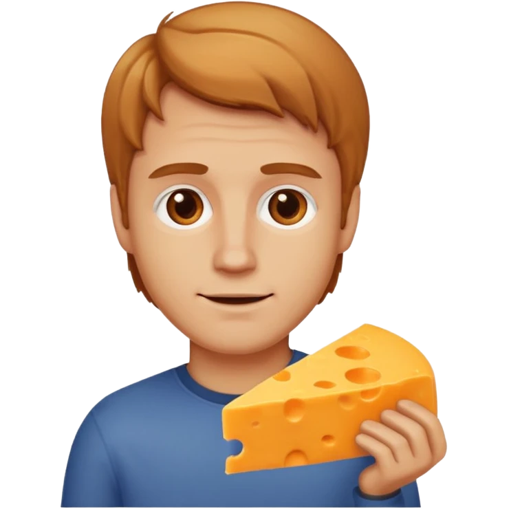 white guy with light brown hair cheddar cheese emoji