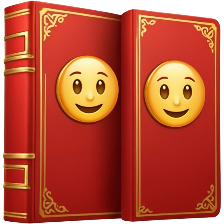 red books, golden glow emoji