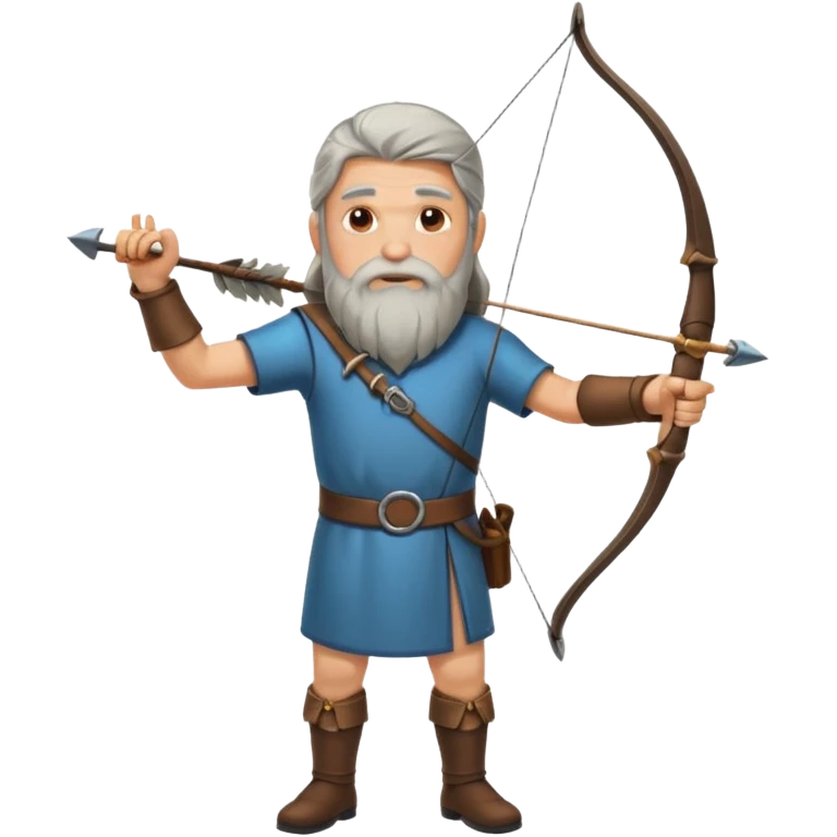 old aged archer dont wear him dress, he should be in long hair , long beard emoji