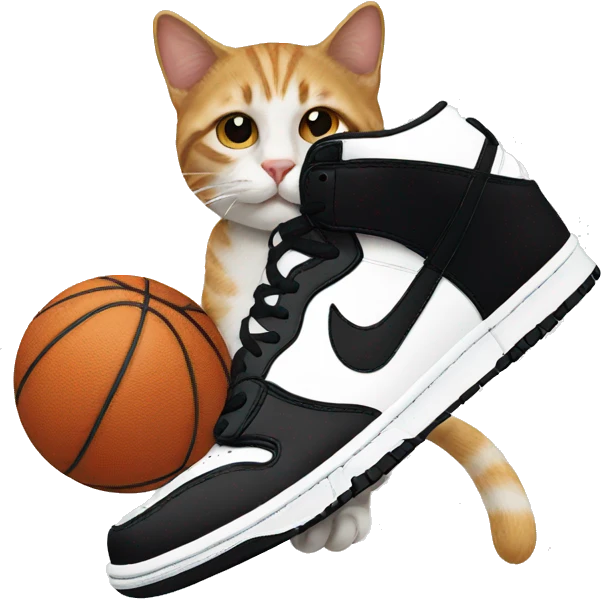 Cat using Nike Dunk  emoji