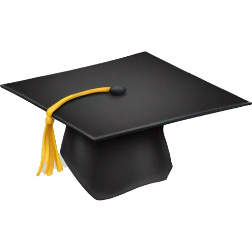 sad student graduation hat emoji