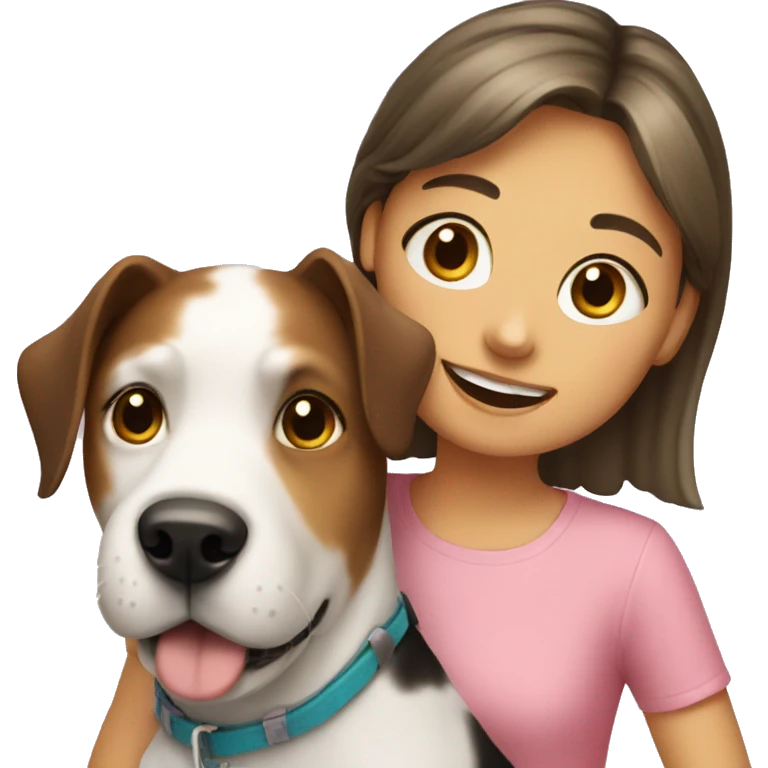 dog with girl emoji