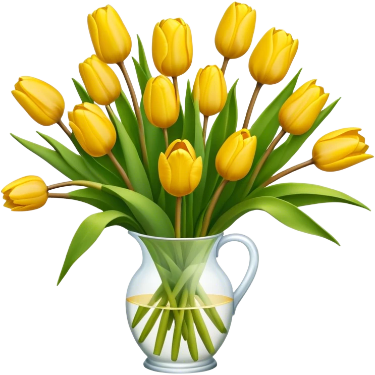 yellow tulips big bouquet  emoji