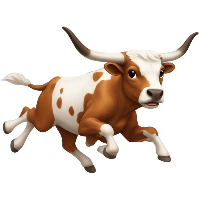 Longhorn running faster than a cat emoji