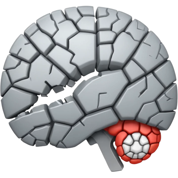 a broken brain emoji