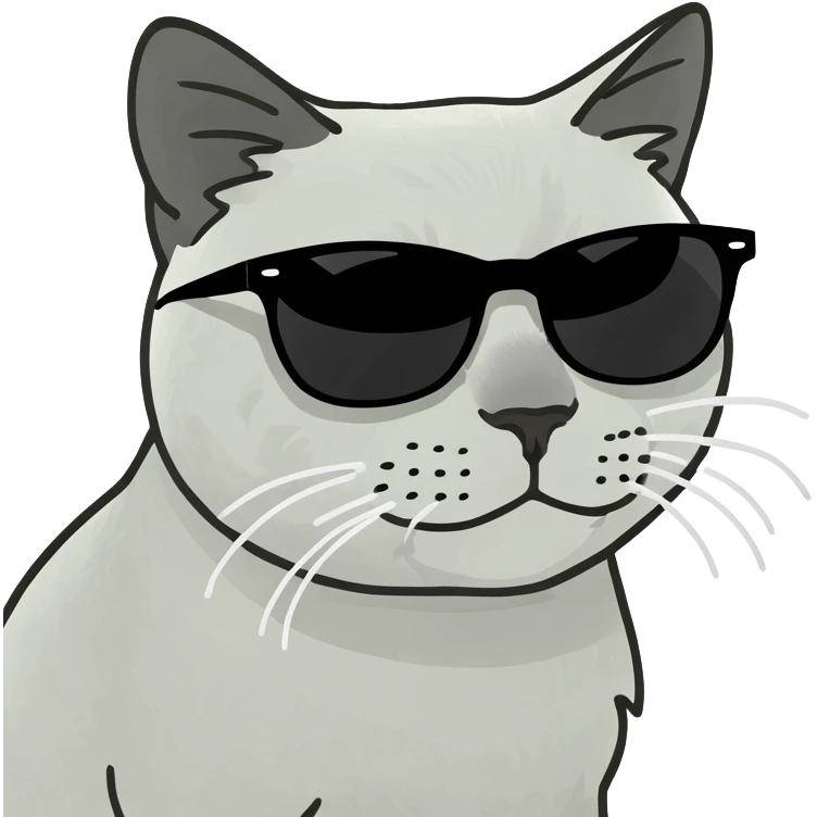 Cat with sunglasses emoji