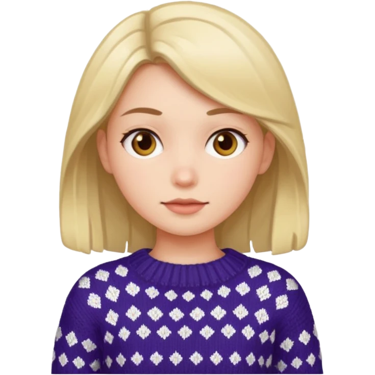 Knitted girl emoji