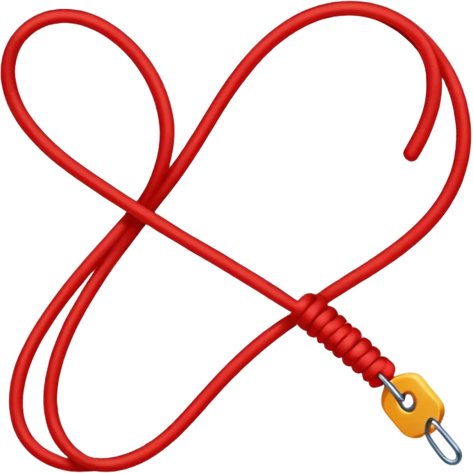 Create a long thin straight red string  emoji