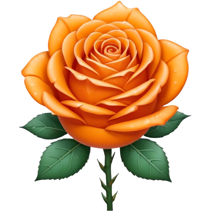 Frozen orange rose emoji