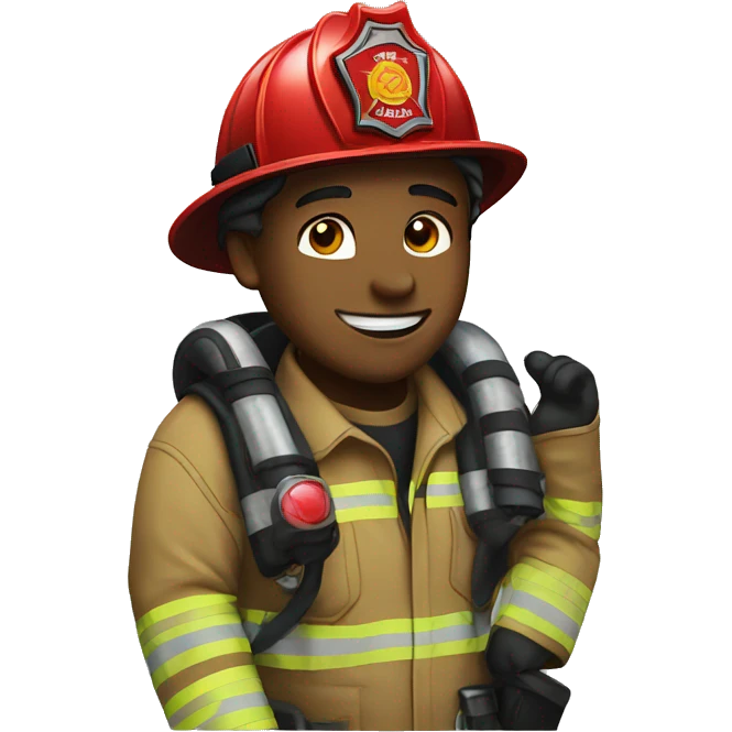Firefighter in love emoji