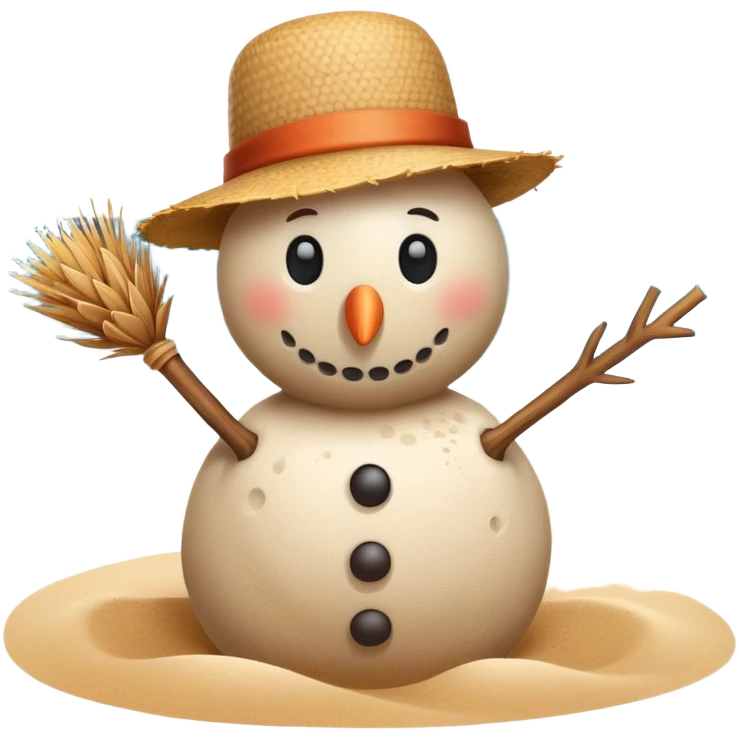 please make a snowman on the beach emoji