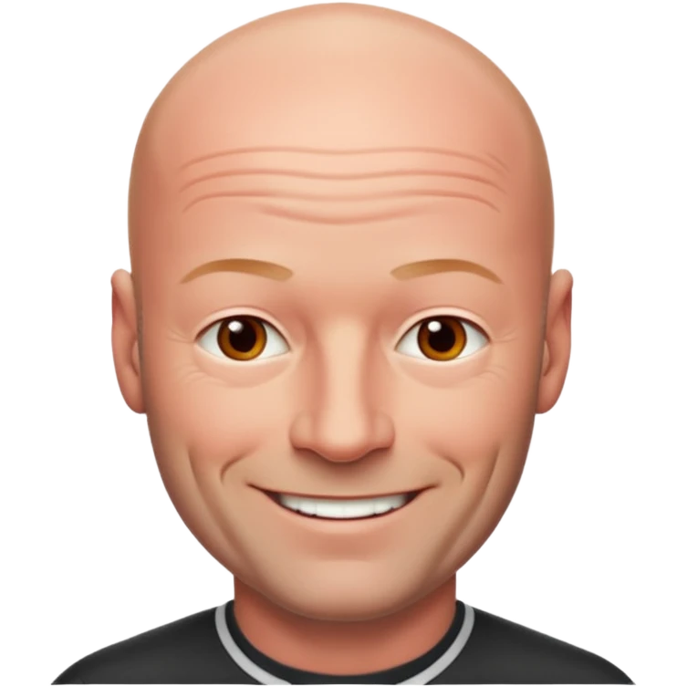 Alan Shearer bald looking older and a bit reder emoji