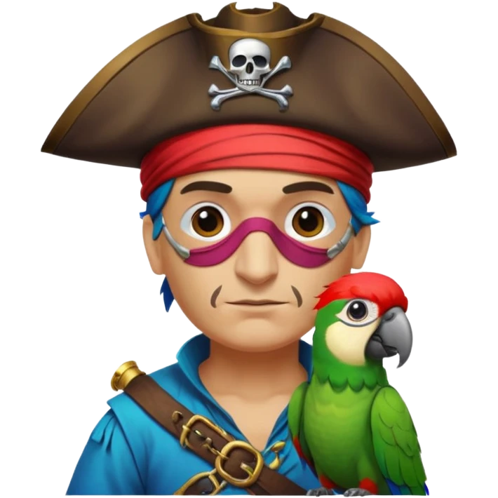 pirate and parrot emoji