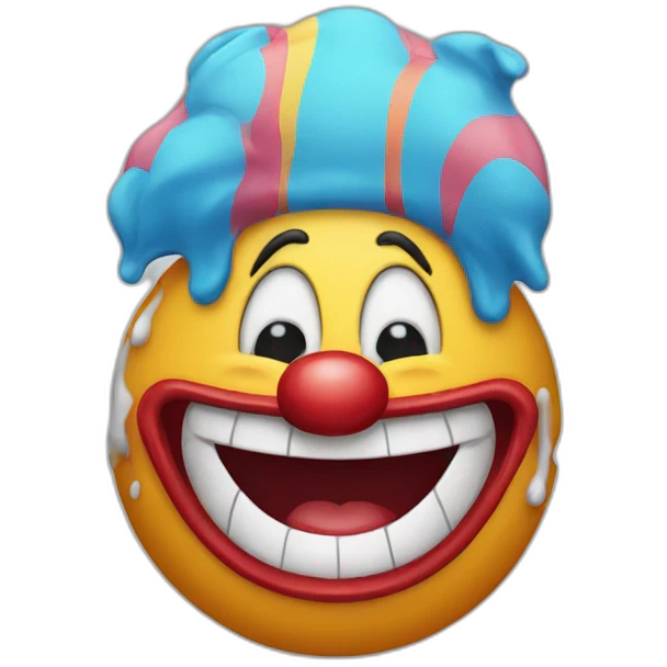 THE CLOWN IS CRYING AND SMILING emoji