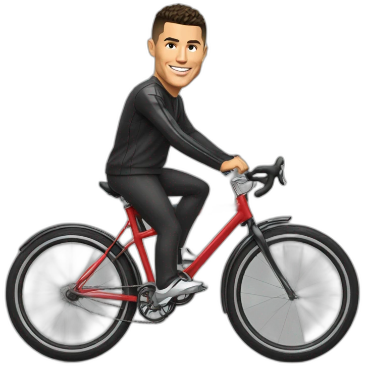 Ronaldo sur un vélo  emoji