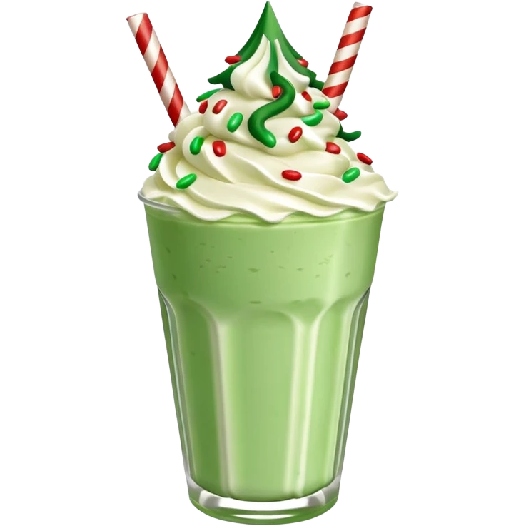 Make a Christmas tree milkshake emoji