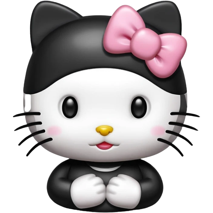 Hello kitty black emoji