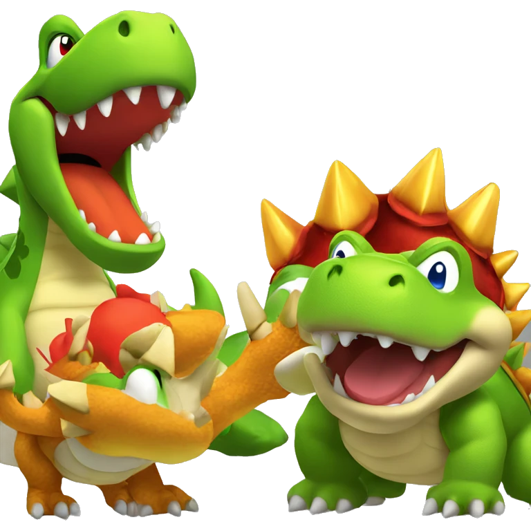 yoshi and bowser emoji