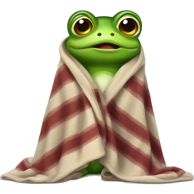 Frog with blanket  emoji