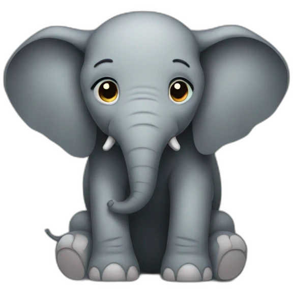 sad elephant emoji