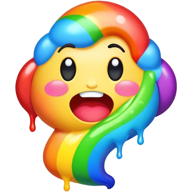 rainbow puke emoji
