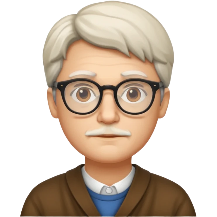 philosopher, wearing glasses emoji