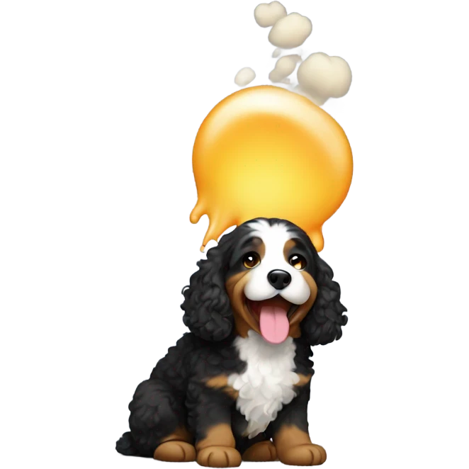 bernedoodle farting emoji