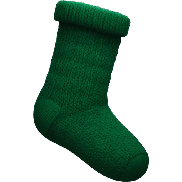 Dark green woolen sock emoji