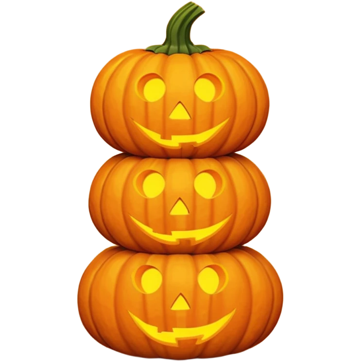Pumpkin Stack – Three pumpkins stacked like a tower lantern emoji